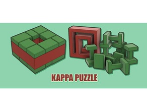 kappa-puzzle Rätsel 3d-puzzle brain teaser cube puzzle kappa - Spielzeug 3d print model - Mito3D