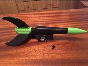 rc füze atmak mekanizması roket hobi bomba bırak drones dronr damla bay fırlatma bomb dropper 3d print model - Mito3D