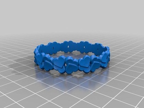 kalp bilezik remix çocuklar mücevher 3d print model - Mito3D