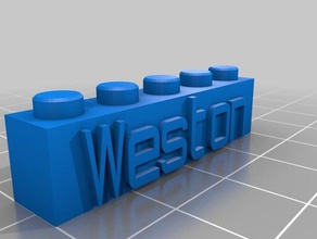 blok Anahtarlık weston 5x1 inşaat oyuncaklar özelleştirilmiş kişiselleştirilmiş 3d print model - Mito3D