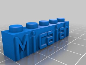 blok Anahtarlık diye 5x1 inşaat oyuncaklar özelleştirilmiş kişiselleştirilmiş 3d print model - Mito3D