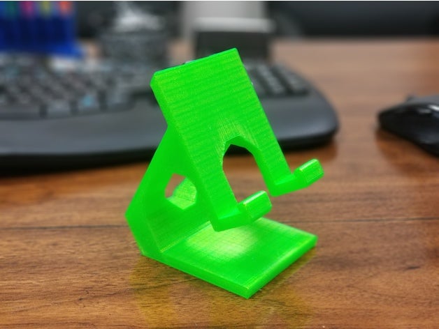 angular cell phone stand holder office android iphone media accessory 3D print model - Mito3D