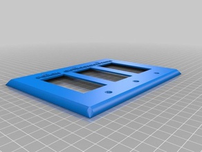 2gangdecoraplatefrontdoor replacement parts customized 3d print model - Mito3D