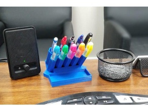 balistik kalemlik ofis masa aksesuarları büro malzemeleri kalem durumda sahibi organizer kutusu tutucu tepsi 3d print model - Mito3D