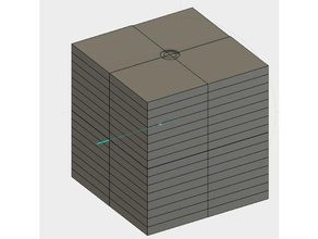 2x2x16 cubo quebra-cabeças cubóide fusão 360 quebra-cabeça rubiks cube sinuoso de 3d print model - Mito3D
