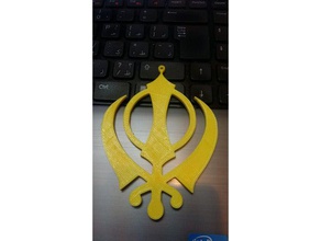 khanda signs & logos 3d print model - Mito3D
