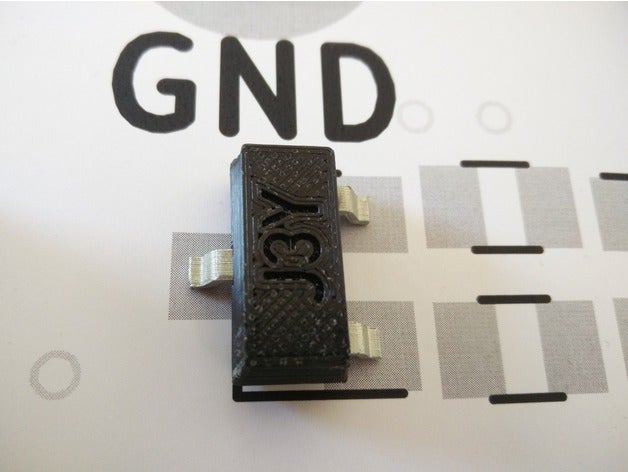 10 1 smd part sot-23 transistor electronics 10 1 kniwwelino smd sot-23 3D print model - Mito3D