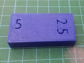 misura 50mm x 25mm 10mm Stampa 3d prove la misurazione dispositivo di 3d print model - Mito3D