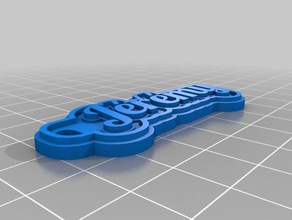 keychain jeremy signs & logos customized 3d print model - Mito3D