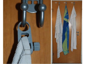 clip pesanti asciugamani bagno handtuchhaken pesante asciugamano portasalviette 3d print model - Mito3D
