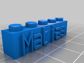 blok Anahtarlık matias 5x1 inşaat oyuncaklar özelleştirilmiş kişiselleştirilmiş 3d print model - Mito3D
