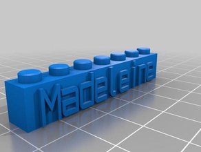 block keychain madeleine 7x1 construction toys customized personalized 3d print model - Mito3D