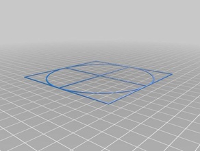 my customized bed center calibration tutorial using parametric crosshairs square - 100 mm 3d printing tests 3d print model - Mito3D