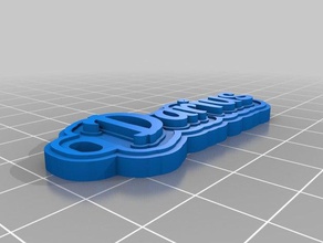 minha personalizado de várias linhas tag chaveiro dario chaveiros 3d print model - Mito3D