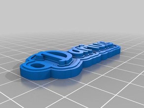 minha personalizado de várias linhas tag chaveiro - dario chaveiros 3d print model - Mito3D