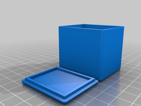 simple parametric project box 33x40x37 electronics customized 3d print model - Mito3D