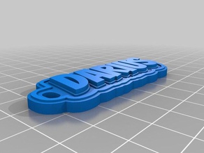 minha personalizado de várias linhas tag chaveiro - dario chaveiros 3d print model - Mito3D