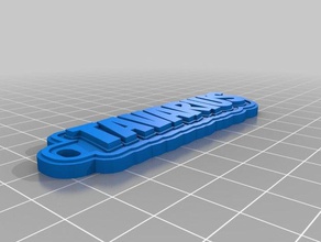 my customized multiline tag keychain- tavarius larger keychains 3d print model - Mito3D