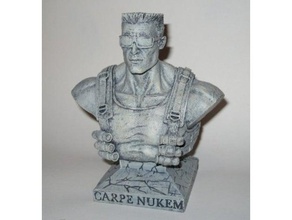 duke nukem busto 3dscan las esculturas bolas de acero duque para siempre scan 3d print model - Mito3D