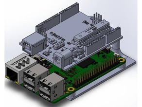 arduino uno pi 3 electronics mount raspberry 3d print model - Mito3D