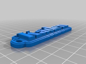 il mio personalizzato multiline tag portachiavi - kaden i su misura 3d print model - Mito3D