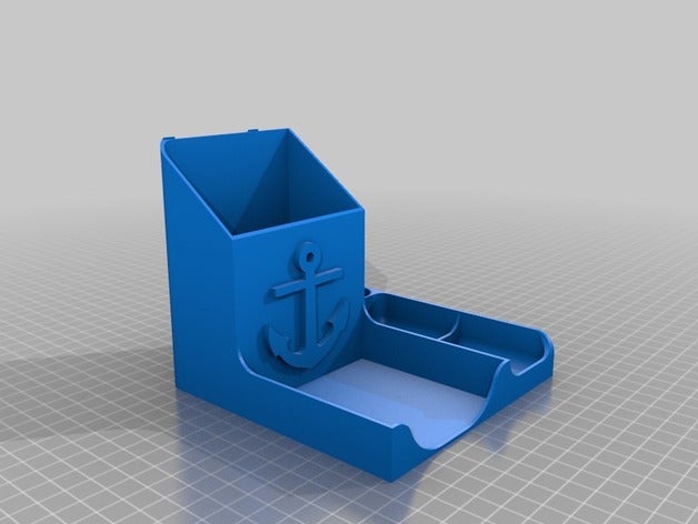 captain's desk organizer office 3D print model - Mito3D