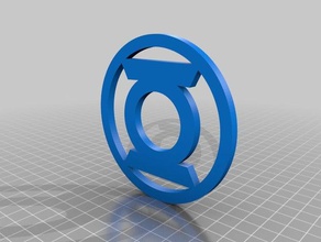 green lantern badge symbol costume 3d print model - Mito3D
