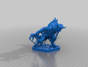 fallout 4 deathclaw suporte esculturas monstro 3d print model - Mito3D