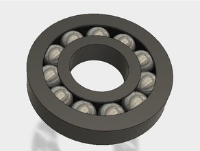 printable ball bearing parts bearings fidget hand spinner rotating 3d print model - Mito3D