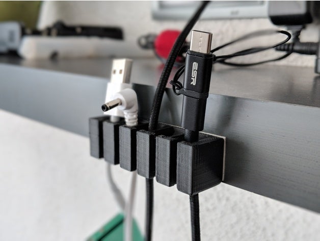 cableholder cableorganizer kabelhalter - Organisation Kabel Kabel-Halter Kabel-management 3D print model - Mito3D