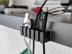 cableholder cableorganizer kabelhalter organizasyon kablo tutucu yönetimi 3d print model - Mito3D