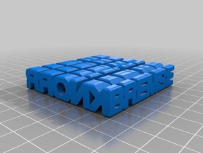 kb word sculpture sculptures customized 3d print model - Mito3D