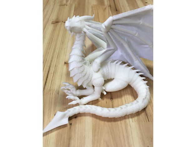 sept articulé dragon les créatures articulés ball jointed de dragons 3D print model - Mito3D