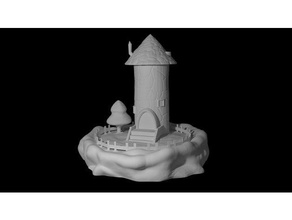 cloud tower buildings & structures building castle cloudtower dandd dnd dungeons dragons house mini miniature tabletop gaming 3d print model - Mito3D