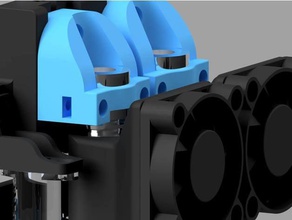flyingbear tornado - dual genuine e3d v6 hotend mount 3d printer extruders bowden extruder 3d print model - Mito3D