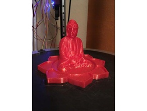 buddha seduto lotus fisso sculture 3d print model - Mito3D