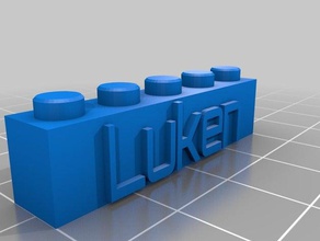 block keychain luken 5x1 construction toys customized personalized 3d print model - Mito3D