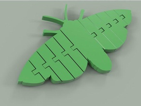 flexi articolato falena animali farfalla fusion 360 a cerniera modello 3d print model - Mito3D