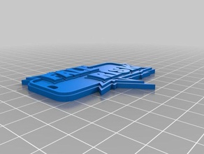 o risco de queda chaveiros personalizado 3d print model - Mito3D