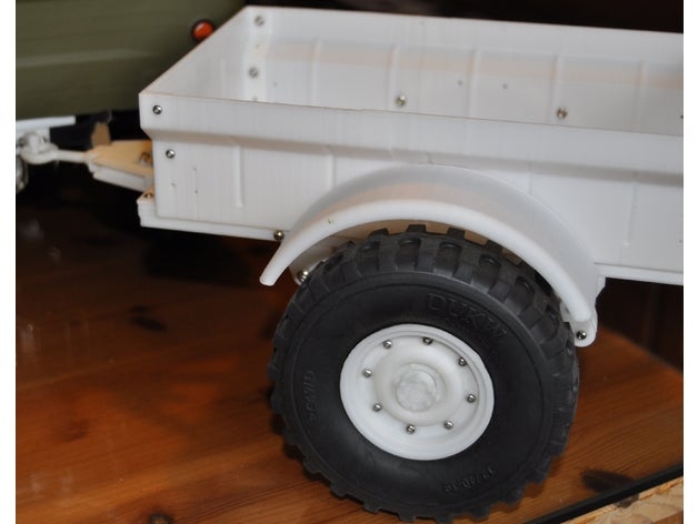 moyeu de roue la seconde guerre mondiale militaire jeep remorque ossum L'impression 3d voiture rc crawler 3D print model - Mito3D