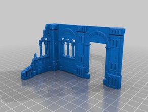 warhammer ruins temple 18th greek letter buildings & structures age sigmar 3d print model - Mito3D