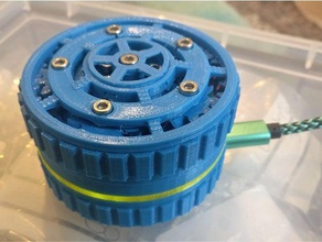 stubby volume control electronics arduino gear openscad planetary knob 3d print model - Mito3D