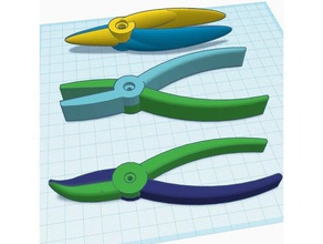 pliers - fun hand tools tool long nose 3d print model - Mito3D