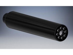 mk23 airsoft suppressor 16mm+ hobby silencer softair 3d print model - Mito3D