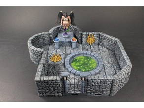 openforge 20 encounter shrine lamashtu toy & game accessories dnd tiles dungeon miniatures openforge2 pathfinder rpg tabletop terrain tile 3d print model - Mito3D