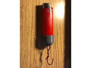 simple bic lighter holder tools cigarette 3d print model - Mito3D