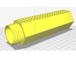 lego esagonale matita caso office compatibili scatola titolare 3d print model - Mito3D