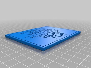 le travail de la plaque les signes et logos devis guillemets 3d print model - Mito3D