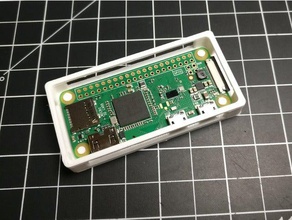pi zero bumper case 3d printing easy minimal raspberry w shell simple 3d print model - Mito3D