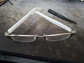 glasses thin temples replacement earpiece fix 3d print model - Mito3D